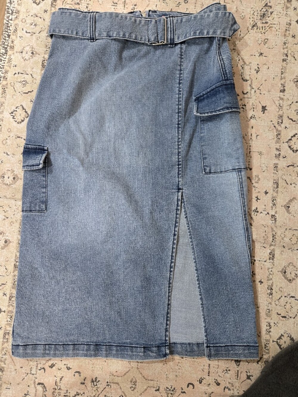 NWOT Juicy Couture Light Blue Denim Skirt with Pink Label Sz 27